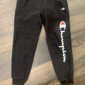 CHAMPION sweatpants youth large black
